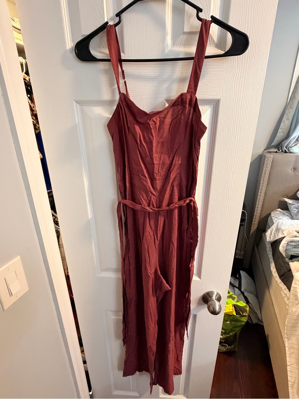 Abercrombie & Fitch Rust Red Sleeveless Jumpsuit